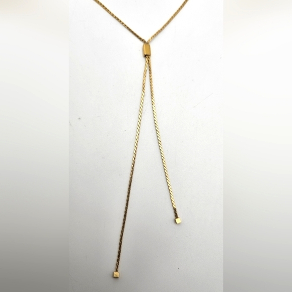 Vintage Monet gold lariat necklace - Picture 5 of 7